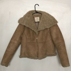 NWT Faux Shearling Trim Coat